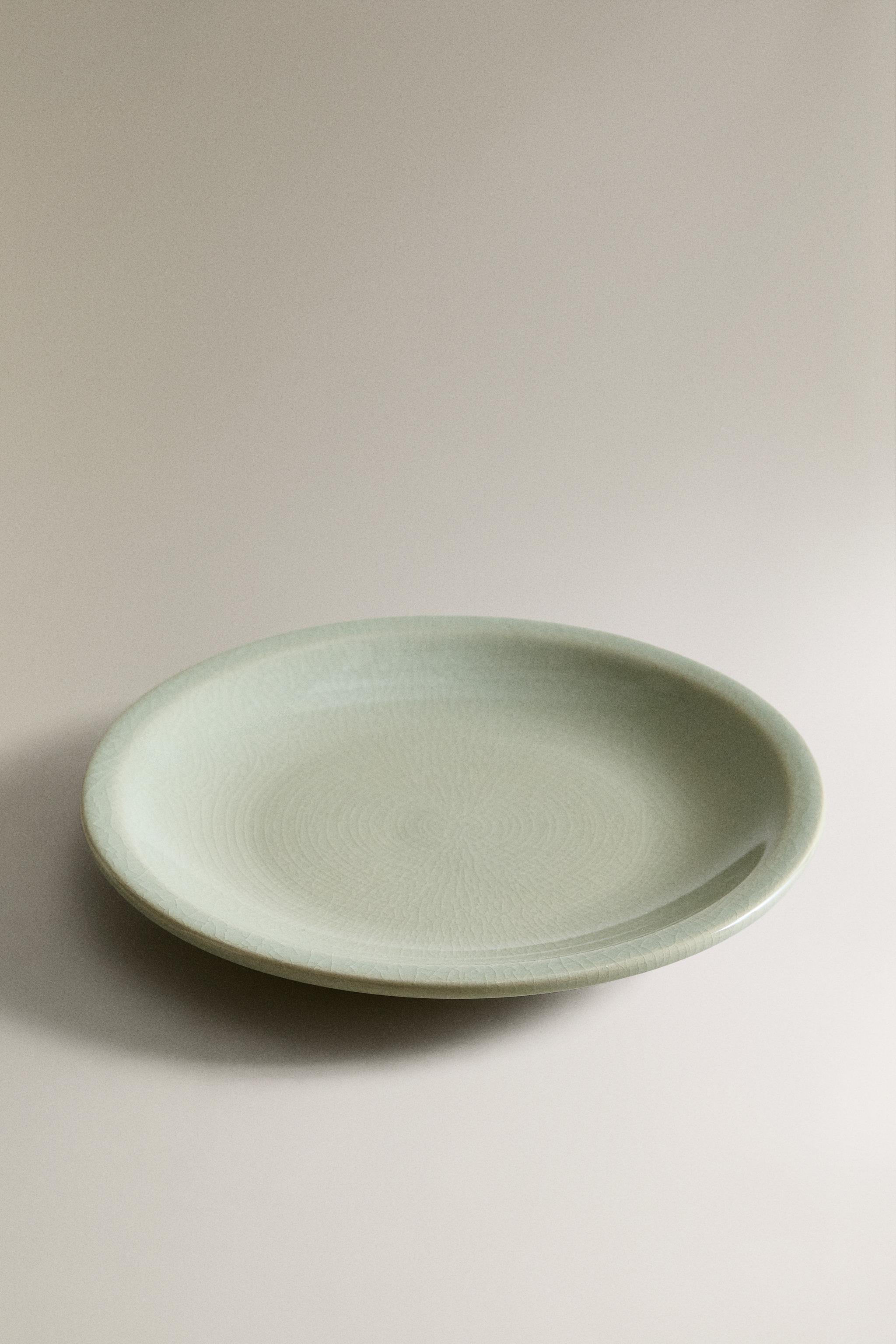 ENAMELLED STONEWARE DESSERT PLATE